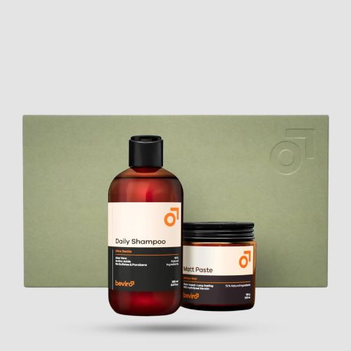 Πρόταση Δώρου Για Μαλλιά - Beviro - The Essential Hair Care Kit - Matt Paste 100g + Daily Shampoo 250ml